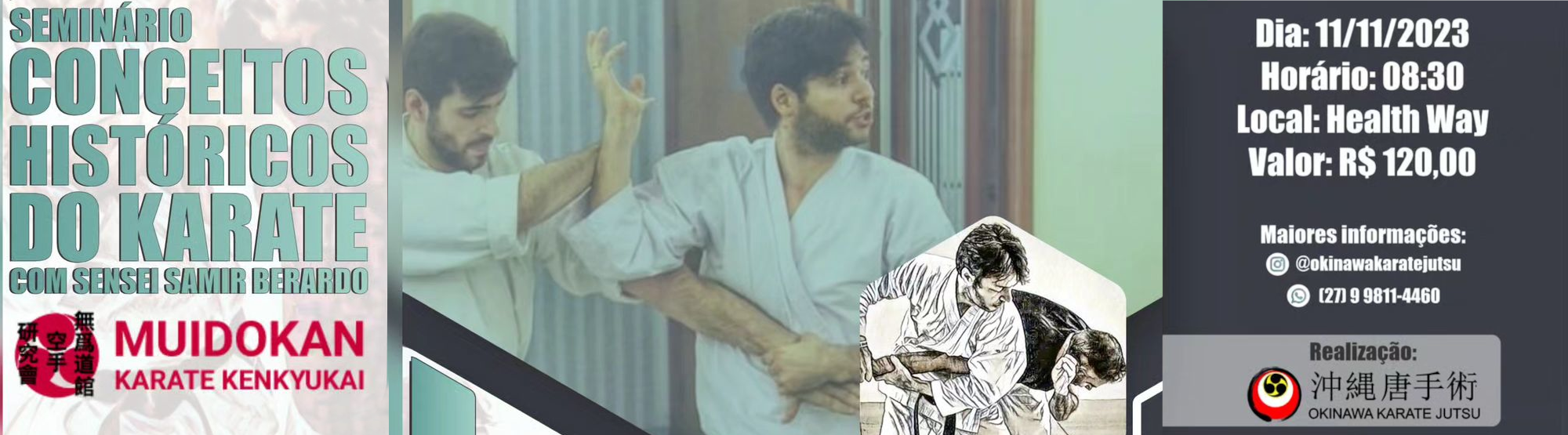 Seminar with emphasis on Goju-ryu, in Linhares/ES (Brazil), on 11/11/2023